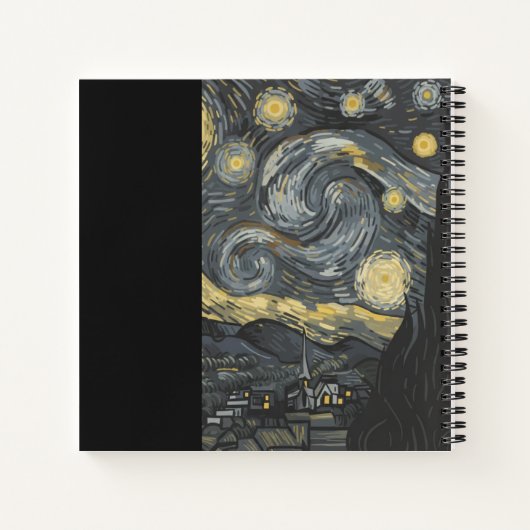 Carnet Personalized Starry Night Aesthetic Notebook  (Dos)