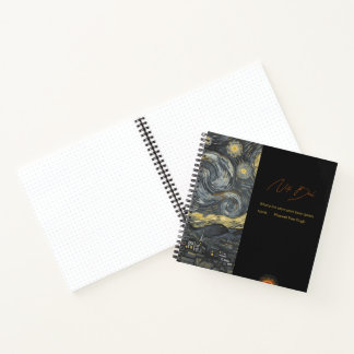Carnet Personalized Starry Night Aesthetic Notebook 