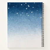 Carnet Personalized Starry Night Blue Gradient Notebook (Dos)