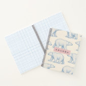 Carnet Personalized Stylish Fun Polar Bear Pattern (Intérieur)