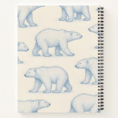 Carnet Personalized Stylish Fun Polar Bear Pattern (Dos)