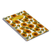 Carnet Personalized Sunflower Bloom Floral Pattern Custom (Côté Droit)