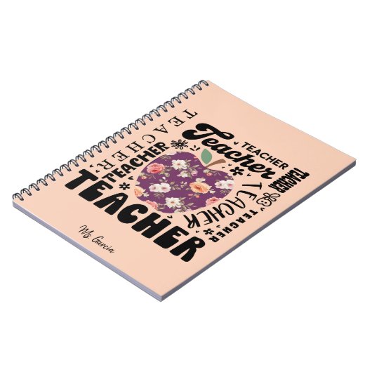 Carnet Personalized Teacher Notebook (Côté gauche)
