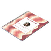 Carnet Personalized Terra Cota and Cream Wave Patterned  (Côté gauche)