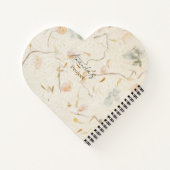 Carnet Personalized trendy mulberry artwork with hearts (Dos)