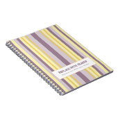 Carnet Personalized Vertical Stripe Yellow Lavender (Côté Droit)