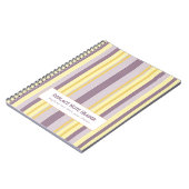 Carnet Personalized Vertical Stripe Yellow Lavender (Côté gauche)