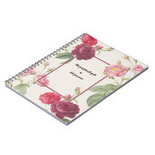 Carnet Personalized Vintage Rose Flower Notebook (Côté gauche)