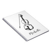 Carnet Personalized Vintage Violin musical (Côté Droit)