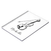 Carnet Personalized Vintage Violin musical (Côté gauche)