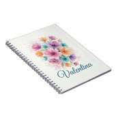Carnet Personalized Watercolor Floral Name Notebook (Côté Droit)