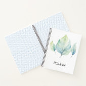 Carnet Personalized Watercolor Leaf Spiral Notebook (Intérieur)