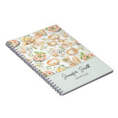 Carnet Personalized Watercolor Mediterranean Food Pattern (Côté Droit)