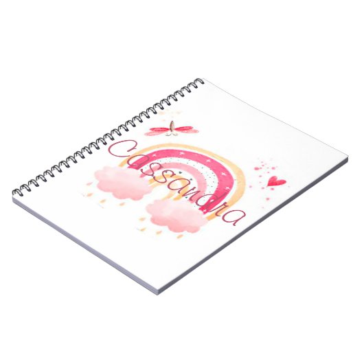 Carnet Personalized watercolor rainbow (Côté gauche)