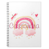 Carnet Personalized watercolor rainbow (Devant)