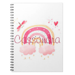 Carnet Personalized watercolor rainbow