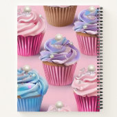 Carnet Personalized Whimsical Pastel Cupcake Dreams (Dos)