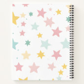 Carnet Personalized Whimsical Pastel Star Print  (Dos)