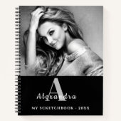 Carnet Personalized White Monogram Photo Sketchbook (Devant)