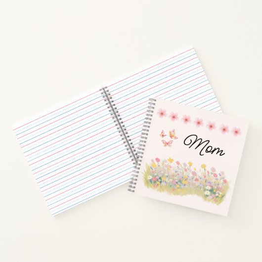 Carnet Personalized Wildflower Butterfly Spiral Notebook (Intérieur)