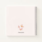 Carnet Personalized Wildflower Butterfly Spiral Notebook (Dos)