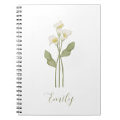 Carnet  Personalized Wildflower Name (Devant)