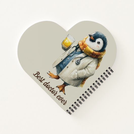 Carnet Personalized Winter Penguin “Best Doctor Ever” (Dos)