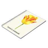 Carnet Personalized Yellow and red tulip (Côté gauche)