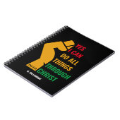 Carnet Personalized YES I CAN DO ALL THINGS Christian (Côté gauche)
