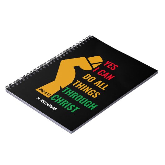 Carnet Personalized YES I CAN DO ALL THINGS Christian (Côté gauche)