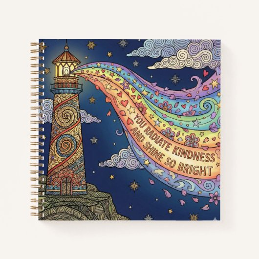 Carnet Personalized You Radiate Kindness Spiral Notebook (Devant)