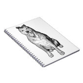 Carnet Personnage assis pointillé ombré (Côté Droit)