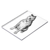 Carnet Personnage assis pointillé ombré (Côté gauche)