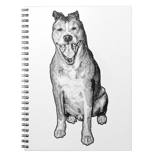 Carnet Personnage assis pointillé ombré (Devant)