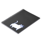 Carnet Personnage de chat blanc mignon drôle doodle (Côté gauche)