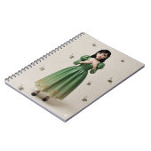 Carnet Personnage de princesse émeraude 3D (Côté gauche)