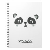 Carnet Personnage mignon panda pour enfants (Devant)