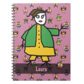 Carnet Personnages en allumettes Enfants Motif Fille n'im (Devant)