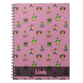 Carnet Personnages en allumettes Enfants Motif Fille n'im (Devant)