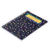 Carnet Personnalisable - 90s Retro Arcade Motif géométriq (Côté gauche)