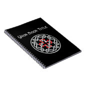 Carnet Personnalisable Celtic Knot Red Metallable (Côté Droit)