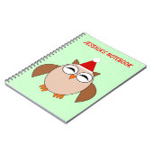 Carnet personnalisable Chouette de Noël (Côté gauche)