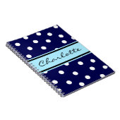 Carnet personnalisable de monogramme de points (Côté Droit)