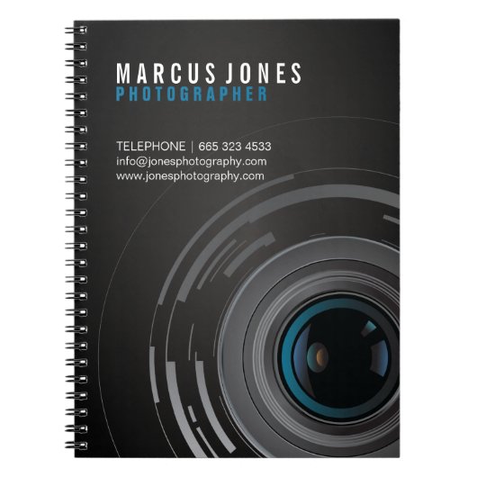 Carnet personnalisable de photographe (Devant)