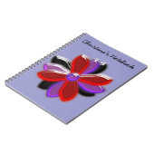 Carnet Personnalisable Fleur Faisy Brillant (Côté gauche)