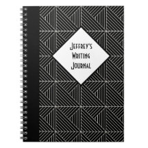 Personnalisable Géométrique noir et blanc
