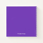 Carnet Personnalisable Iris nom joli iris violet fleuri (Dos)