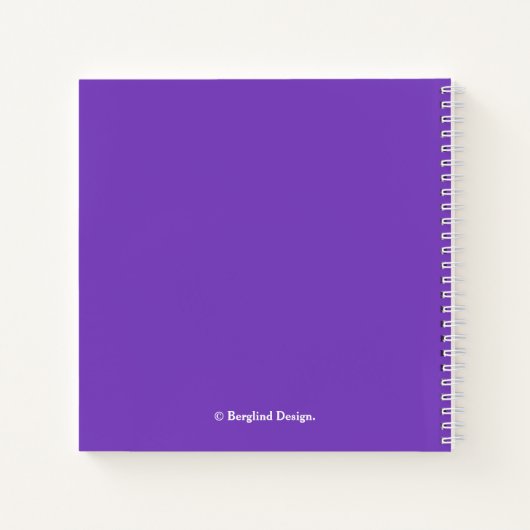 Carnet Personnalisable Iris nom joli iris violet fleuri (Dos)