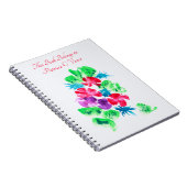 Carnet Personnalisable Joli floral (Côté Droit)