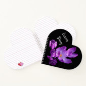 Carnet Personnalisable nom Lizzie crocus violet floral (Intérieur)